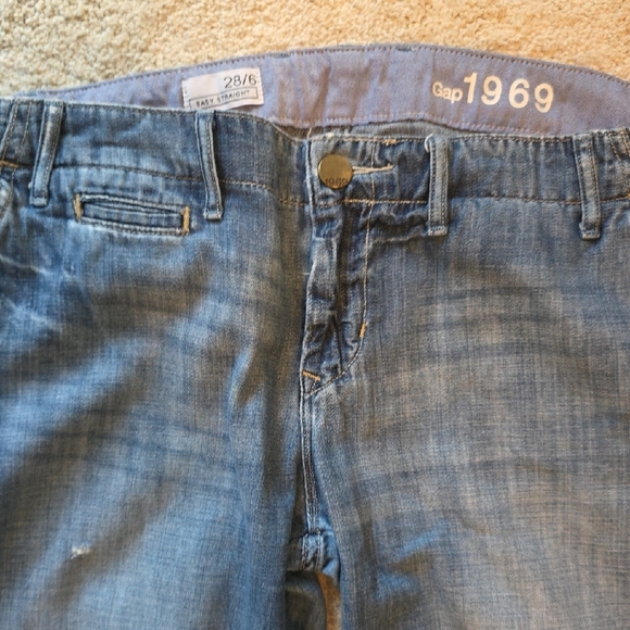 GAP Women's Blue Straight Jeans - Picture 4 of 6